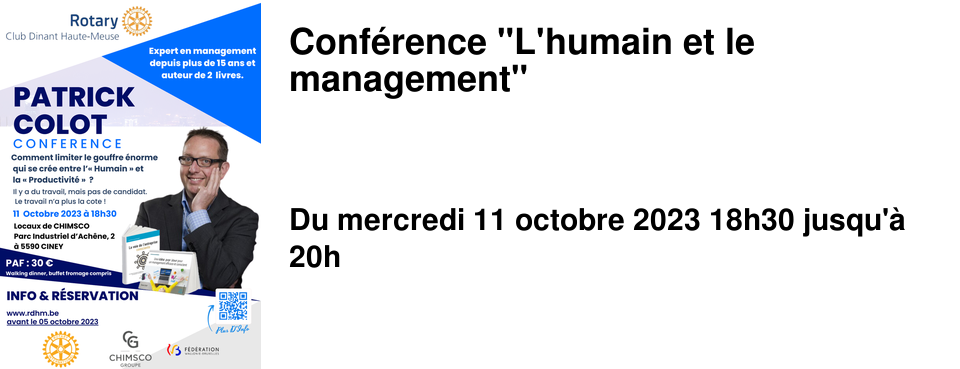 Conf�rence "L'humain et le management"