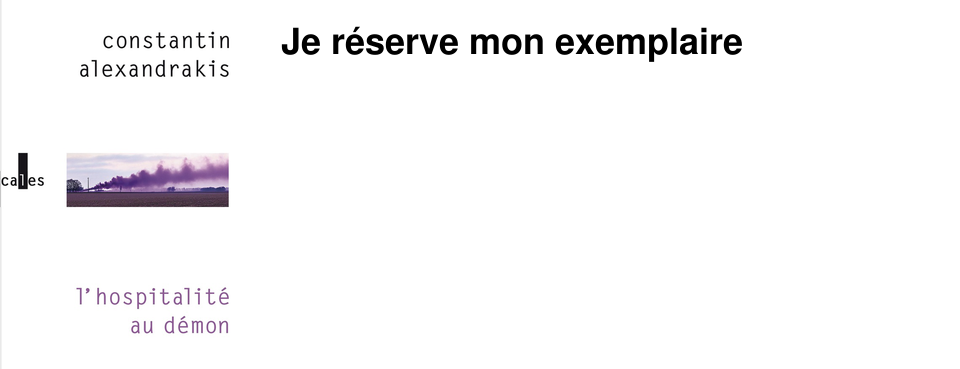 Je r�serve mon exemplaire